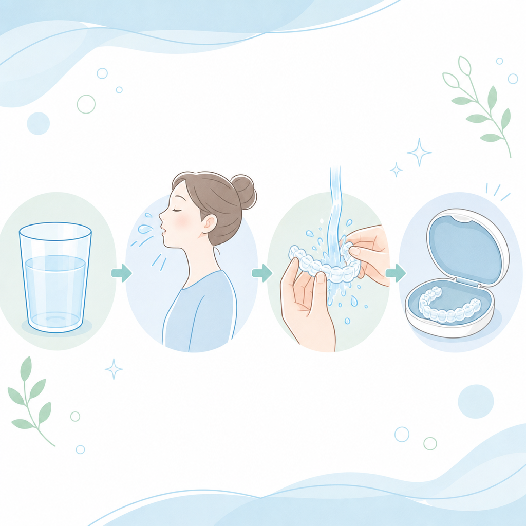 外食後に歯磨きできないときの水ですすぐ応急ケアの流れ