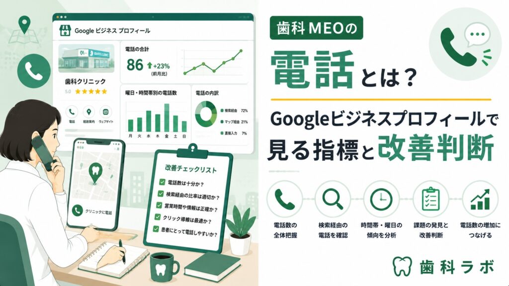 歯科MEOの電話とは？Googleビジネスプロフィールで見る指標と改善判断