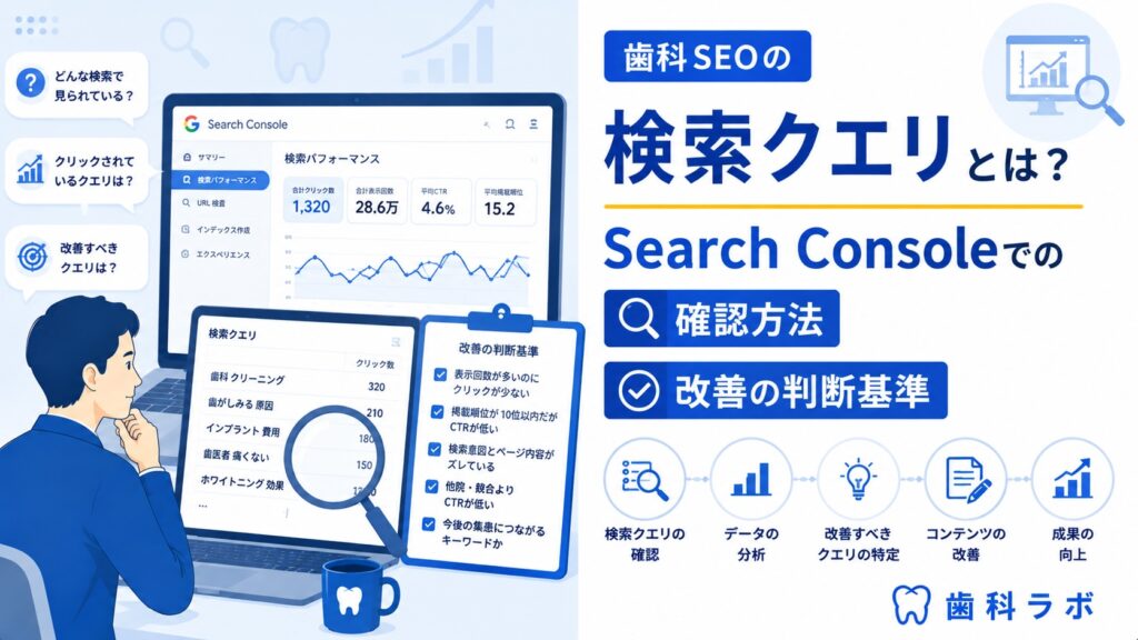 歯科SEOの検索クエリとは？Search Consoleでの確認方法と改善の判断基準