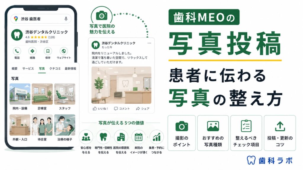 歯科MEOの写真投稿｜患者に伝わる写真の整え方