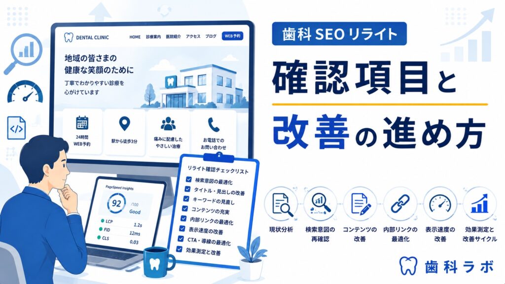 歯科 SEO リライト｜確認項目と改善の進め方